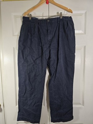 Ralph Lauren Polo Logo Ethan Chino Pant Classic Fit Navy Pants 40/28 men cotton