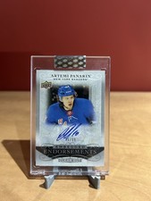 2019-20 Artemi Panarin Clear Cut Hockey Embedded Endorsements Auto /99 #EE-AP