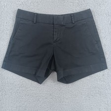 Banana Republic Chino Short Women 0 Black Cotton Stretch Mid Rise 5 Inseam