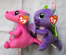 SET of 2 - SPITFIRE  DAPHNE the Dragons TY Beanie Boos 6" NEW  MINT