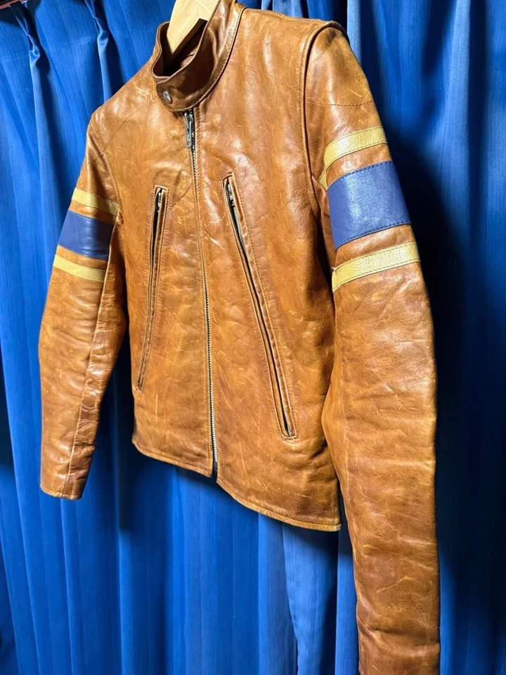 Rare VANSON Genuine Leather Jacket Men Size 36 / L Biker Motorcycle Jacket - Image 3 of 4