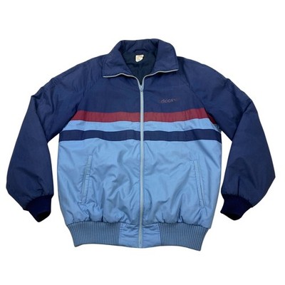 Adidas Vintage Bomberjacke 70er/80er Firebird Full Zip Blau M