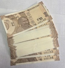 India 45 × 10 Rupee Indian Notes UNC Set New 2021 Series Currency Free Ship