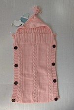 XMWEALTHY Newborn Baby Wrap Swaddle Blanket One Size  Light Pink Acrylic