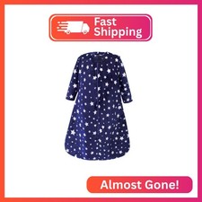 Hudson Baby Unisex Baby Plush Sleeping Bag, Sack, Blanket, Navy Stars, 18-24 Mon