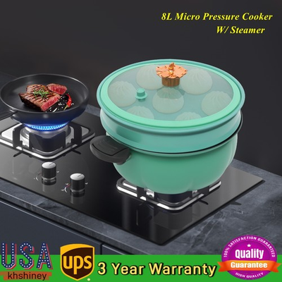 #ad Micro Pumpkin Shaped Pressure Cooker Pot Stove Top Pressure Cooker With Steamer $27.89