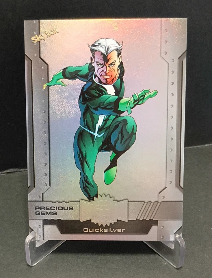 2024 Marvel Metal Universe Avengers PMG White Diamond /25 Quicksilver 105 *READ* - Image 3 of 4