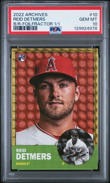 2022 TOPPS ARCHIVES #10 REID DETMERS ROOKIE RC 1/1 PSA 10