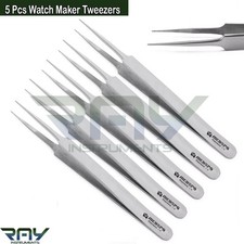 5 Pcs Professional Watchmaker Repairs Mechanical Watch Repair Jewelry Tweezers