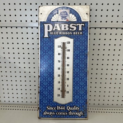 Original Vintage PBR Pabst Blue Ribbon Thermometer Advertising Display