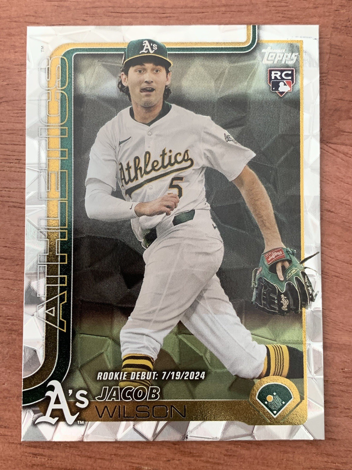 Jacob Wilson 2025 Topps Update Rookie Debut Diamante Foil RC #US180 Athletics