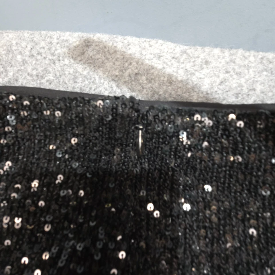 Rachel Gilbert Skirt Womens 2 Black Straight sequin Slit long size 8 NWT AA - Image 4 of 4