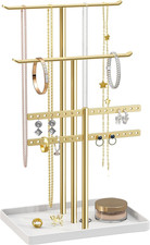 Jewelry Stand Holder Organizer: 14.5" Sturdy Hanger for 80 Pcs Jewelry, Gift for