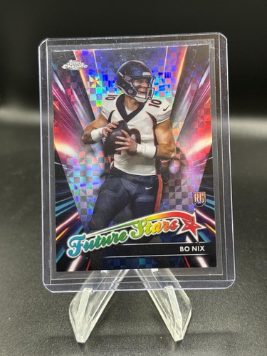 2024 Topps Chrome Bo Nix Future Stars RC X-Fractor Rookie #FS-4 Broncos