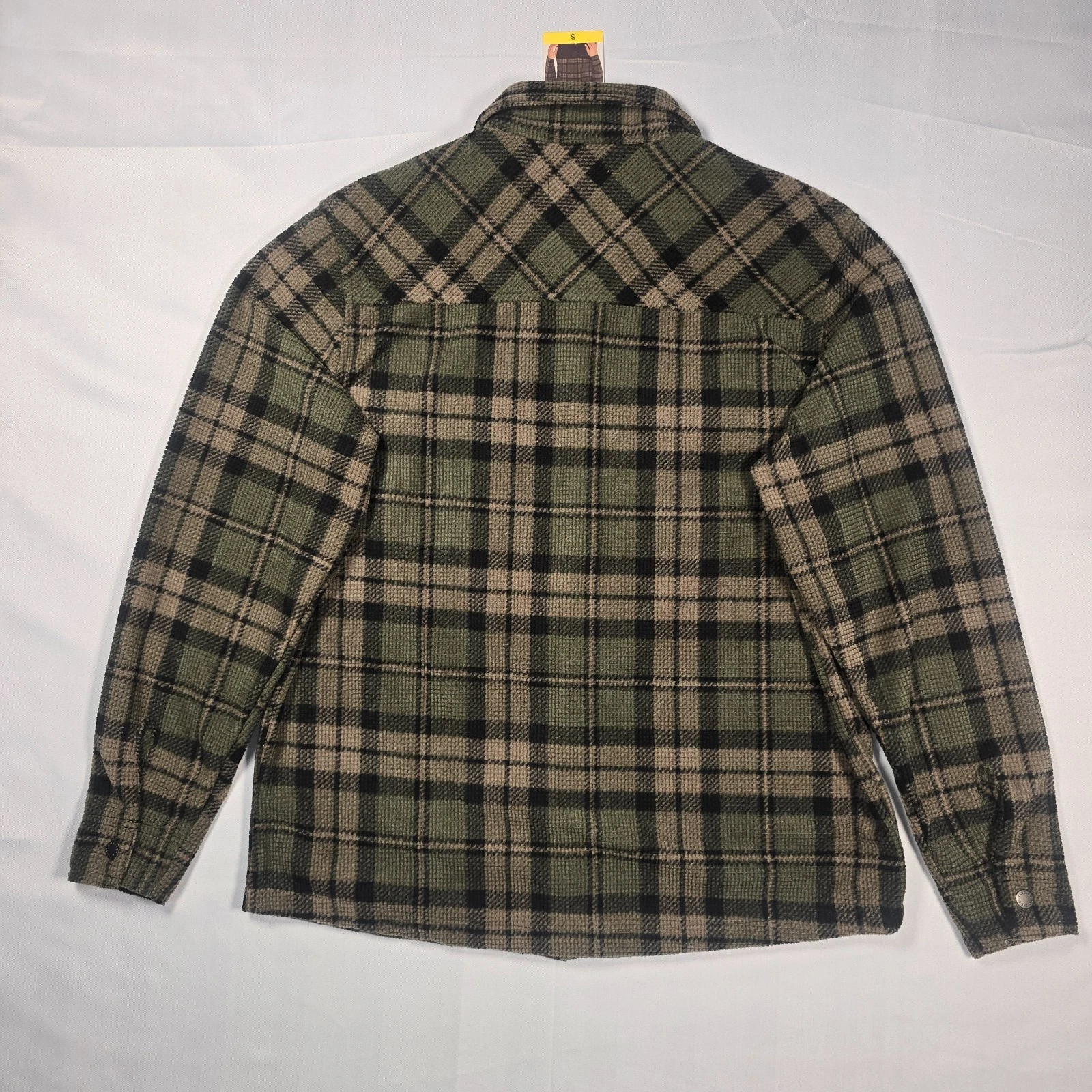 NWT BC Clothing Mens Textured Flannel Shirt Jacket Green Plaid Shacket Small image 12