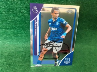 ILIMAN NDIAYE EVERTON Signed Topps Chrome PL 25/26 Football Trading Card