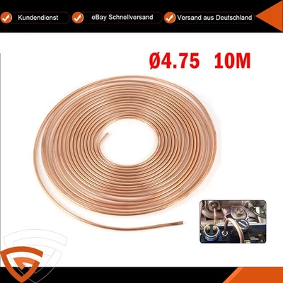 10M BREMSLEITUNG Ø4.75 KUNIFER BREMSROHR KUPFER NICKEL BREMSROHRLEITUNG PKW LKW - Bild 1 von 4