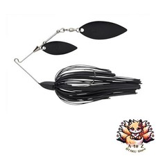 NEW Keitech Baby T-Bone Spinnerbait Double Willow DW 1/4oz #001 Black