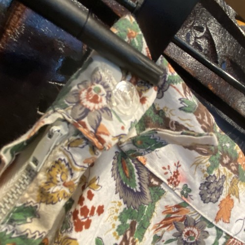 Gonna vintage fatta a mano cotone prateria floreale tono terra autunno boho cottagecore taglia S - Foto 6 di 10
