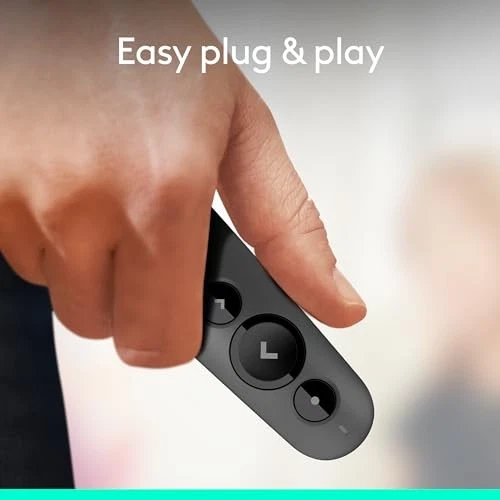 LOGITECH WIRELESS PRESENTER R500S POWERPOINT CLICKER LASER POINTER - BLACK - Image 3 of 4