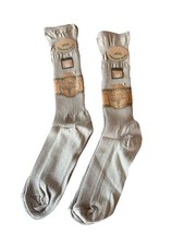 2 Pair VTG Men  s Women  s Non Binding Khaki Dress Socks Cotton Nylon Blend 9-11