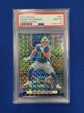 2022 Panini Mosaic Prizm Aidan Hutchinson Tessellation /15 Rookie Card PSA 10! . rookie card picture