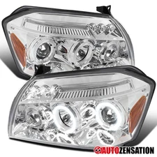 Fit 2005-2007 Dodge Magnum LED Halo Projector Headlights Lamps Left+Right 05-07