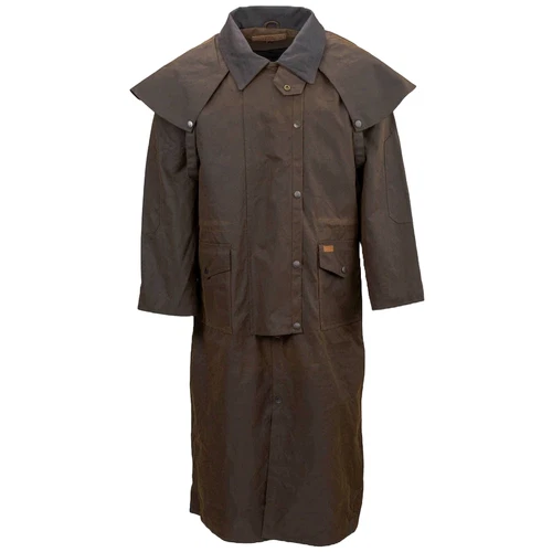 Outback Trading Company Oilskin Bronze Stockman Duster Coat 2056-BNZ - product listing photo