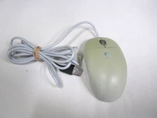 Vintage Logitech Optical White Mouse Model M-UV96 USB #2