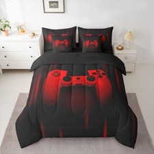 Boys Gamer Comforter Set Full Size 7 Pieces for Kids Gaming Bedding Set All