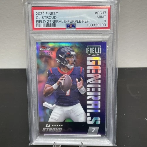 2024 Topps Finest - Field Generals C.J Stroud #FG-17 Purple Refractor /125 PSA 9