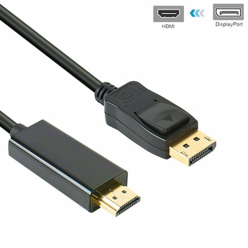 Gold Plated DisplayPort DP to HDMI PC Laptop HDTV Audio Video Cable 1080p 6 Feet - Picture 11 of 12