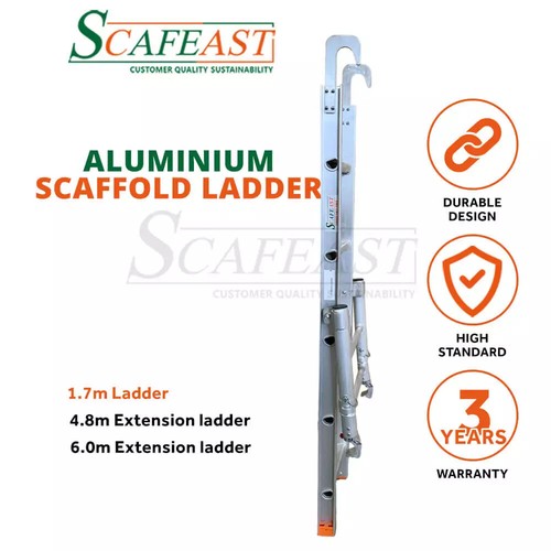 5M Foldable Mobile Single Platform Ladders Aluminium Work Mini Scaffolding To... - Picture 7 of 8
