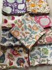 Vintage Floral Cotton Napkins Assorted Mixed Fabric Handkarchief Cotton Hankies
