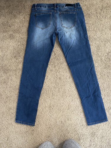 Jeans skinny donna Celebrity rosa basso sbiadito lavaggio scuro taglia 9 corto - Foto 10 di 14