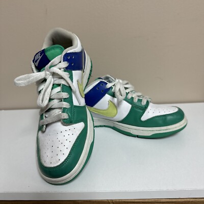 Size 7Y unisex nike dunk low stadium green game royal shoes