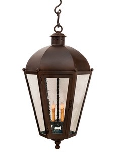 wrought seeded lantern panels iron handmade glass