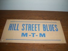 HILL STREET BLUES 1980s FILMING CAR PLAQUE PLACARD CAST & CREW PASS PARKING SIGN