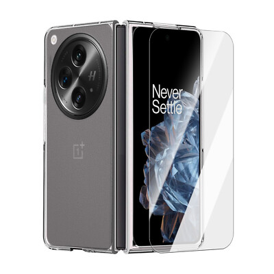 For OnePlus Open,Clear Case Hard PC Anti-Yellowing Phone Cover /Screen Protector