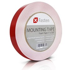 3 Pack XFasten Double Sided Foam Mounting Tape, 1 Inch x 150 Inch