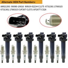 6pcs Ignition Coil & 6PCS Iridium Spark Plug for 2000-04 Toyota Avalon 3.0L V6