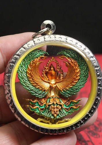 Garuda Phaya krut Achan Nikhom, talismán súper rico, amuleto tailandés proteger la vida - Imagen 9 de 10