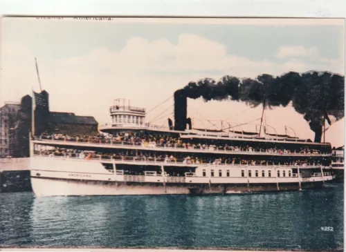 Steamer Ship "AMERICANA" Loaded with Passengers Photo