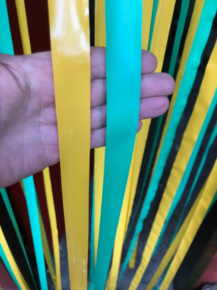 Door-Van-Fly-Retro Insect PVC Curtain. Plastic Fly Strip Door 86 x 200cm in G/Y - image 3 of 4