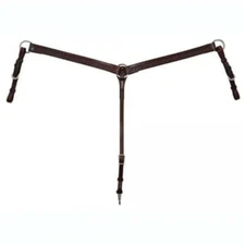 New! Circle Y Straight SHELL TOOLED BREAST COLLAR Walnut or Regular oil