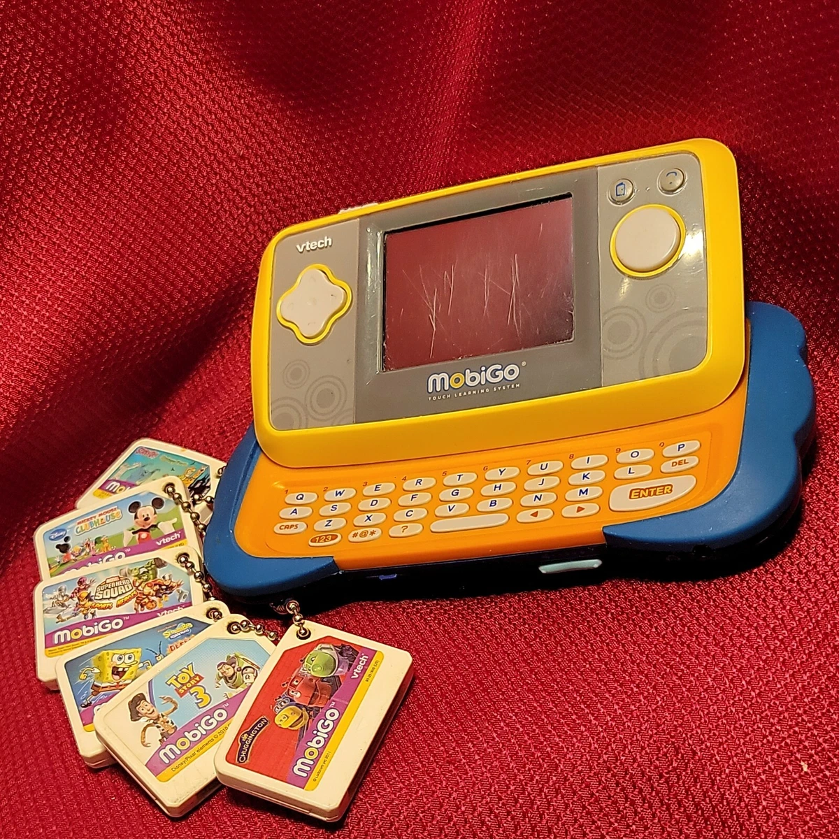 MOBIGO 6 video GAME LOT vtech marvel spongebob mickey mouse