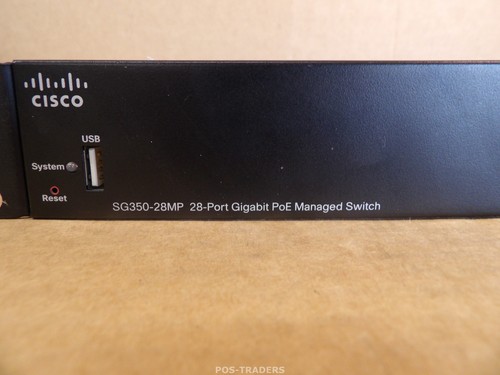 Cisco SG350-28MP-K9 V03 28-Port Gigabit PoE Managed Switch - INCL RACK EARS - Zdjęcie 3 z 8