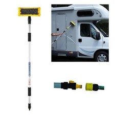 Alu Teleskop Waschbürste 200cm KFZ Autowaschbürste ausziehbar LKW Bürste PKW