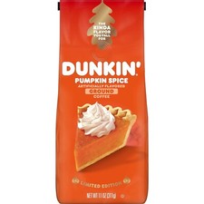 Dunkin' PUMPKIN SPICE Flavored Medium Roast Ground Coffee 11oz LIMITED