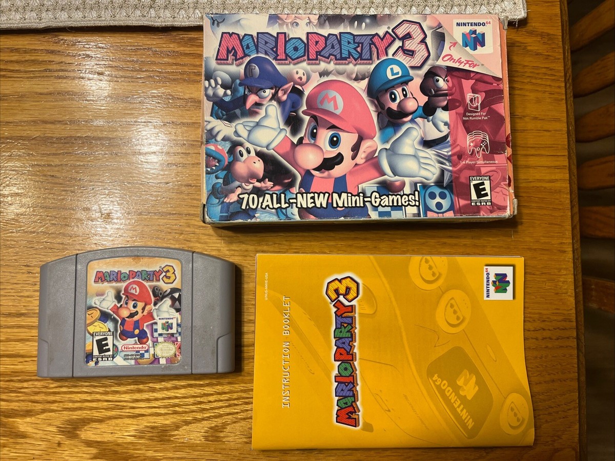 Mario Party 3 (Nintendo 64, 2001) Box Manual Complete CIB N64 | eBay